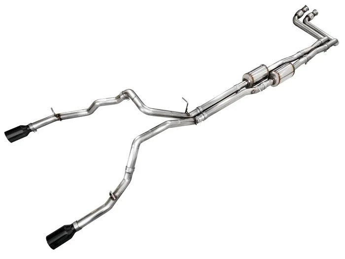 0FG True Dual Cat-Back (Diamond Black Tips) for RAM 1500 3.0TT 2025+ | #3015-33530 | AWE Tuning