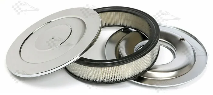 14 ” x 3 ” Chrome Air Cleaner / Filter With Flat Base – Holley, Edelbrock – R2148