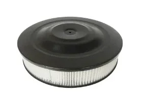 14″ x3 ” Muscle Car Style Air Cleaner Set (Recessed Base) Black 3Inch RPC R2195-BK