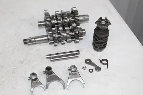 1999 – 2002 Kawasaki KX125 OEM Transmission Set Shafts Gears Forks Drum KX 125 6
