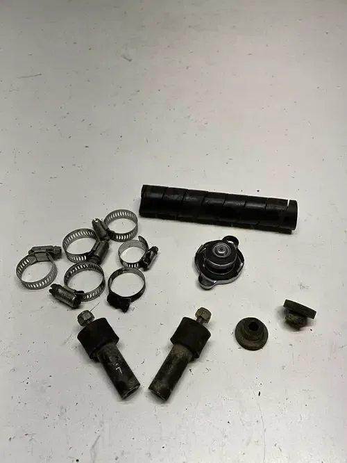 1999 99 Polaris Sport 400 L 2×4 LOT OEM Radiator Clamp Mount Cap Rubber Line