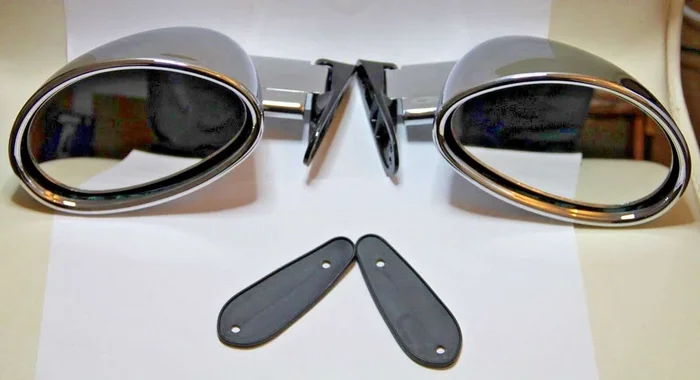 2 x CLASSIC SPORT WING MIRRORS VITALONI CALIFORNIAN CHROMED KIT BRAND NEW