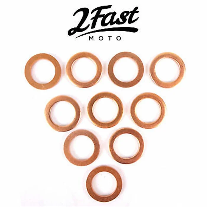 2FastMoto Copper Crush Washer Motorcycle Dirtbike On/Off Road ATV UTV- 10/Pack [MPN: 02-81021]