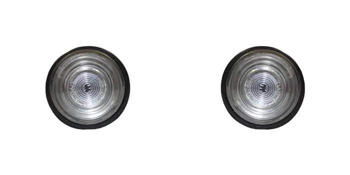 2x CLASSIC FIAT 500 600 SIDE REPEATER INDICATOR LAMP KIT (PAIR) CLEAR BRAND NEW