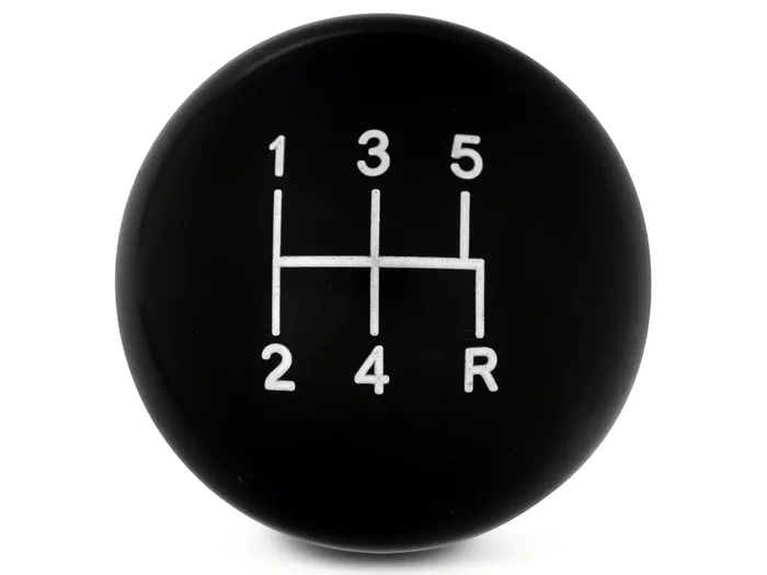 5-Speed Retro Style Shift Knob (Black/White) for Mustang 2005-10 | #41065/66 | Modern Billet