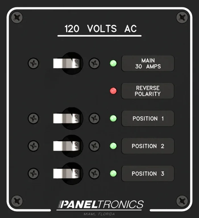 AC Branch Circuit Breaker Panel 3 Position Panel by Paneltronics