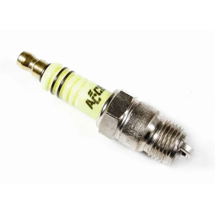 ACCEL Shorty Spark Plug – 14 mm Thread – 0.460 in R – Tapered Seat – Resistor – Set of 8 8199