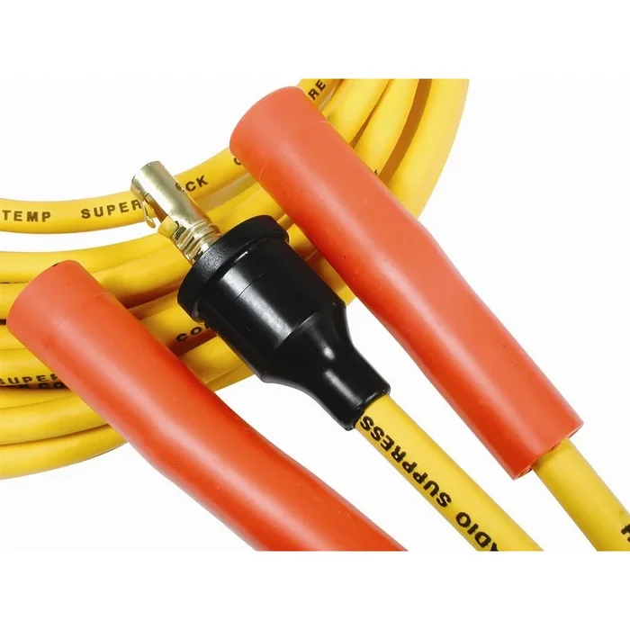 ACCEL Super Stock Spiral Core 8 mm Spark Plug Wire Set – Yellow – Straight Plug Boots – Socket Style – Cut-To-Fit – V8