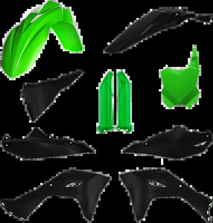 Acerbis 29835-71089 2983571089 FULL PLASTIC KIT KAW GREEN/BLACK