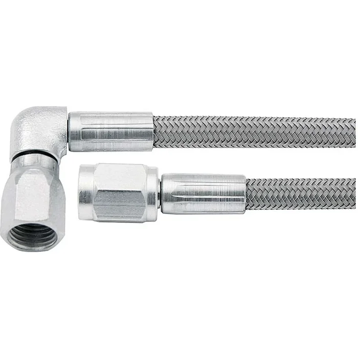 Allstar Performance 15 ” #3 Braided Stainless Steel Line w/ -3 Straight End / -3 90 End