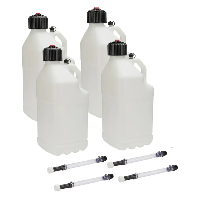 Allstar Performance 5 Gallon Utility Jugl w/ Filler Hose – Clear (Case of 4)