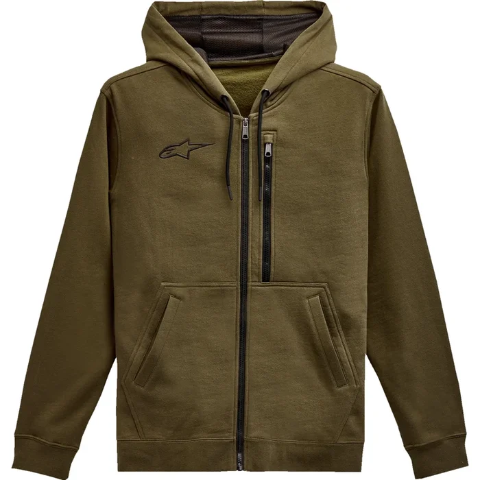 ALPINESTARS 3050-6432 121351030690XL Asymmetrical Zip-up Hoodie military – xl