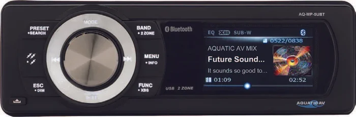Aquatic Av 94-1318 AQ-MP-5UBT-S BLUETOOTH USB/MP3 MEDIA PLAYER UNIVERSAL HARDWIRE