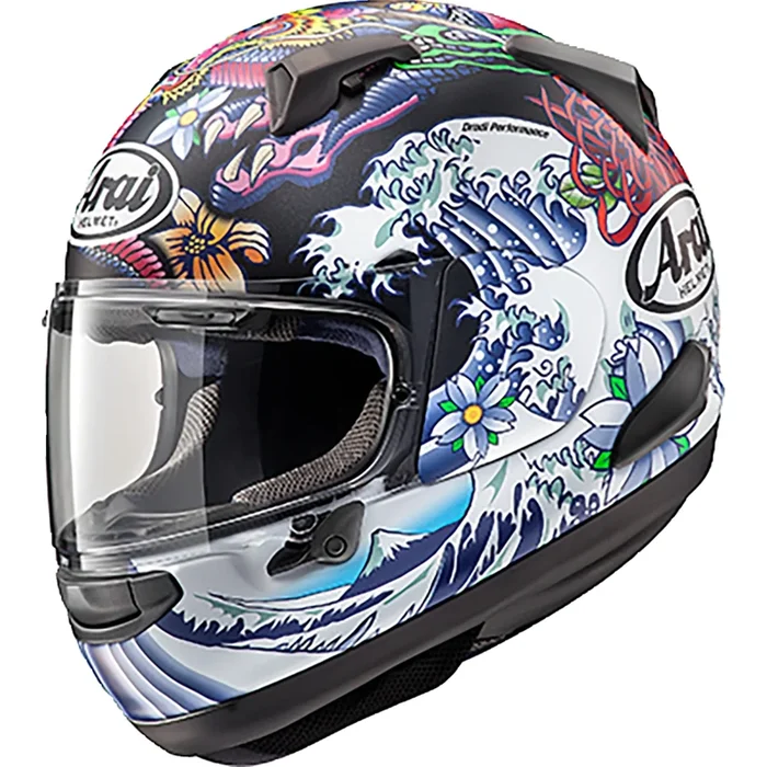 ARAI HELMETS 0101-17707 0101-17707 Quantum-X Oriental Helmet Quantum-X Helmet – Oriental – Black Frost – Medium