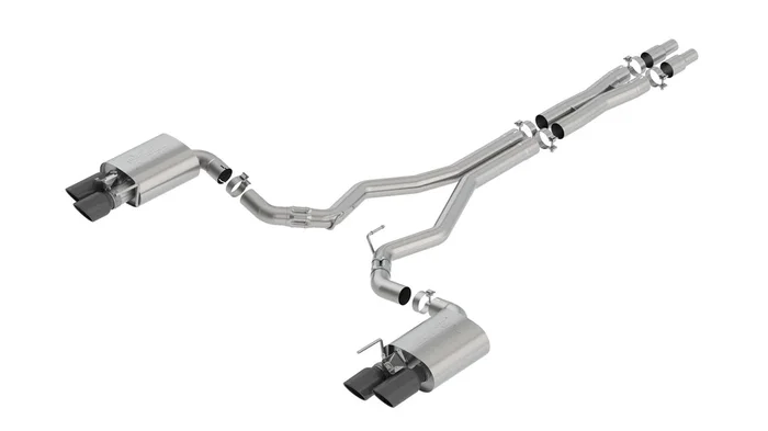 ATAK Cat-Back Exhaust (Black Tips) for Mustang 5.0L GT 2018-23 | #140743BC | Borla