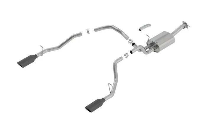 ATAK Cat-Back Exhaust (Black Tips) for RAM 1500 2019-24 | #140753BC | Borla