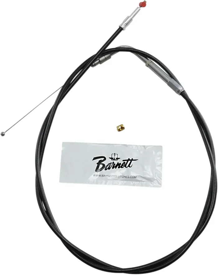 Barnett Black Vinyl Throttle Cable – +6″ Size – 45″ Length Harley Davidson