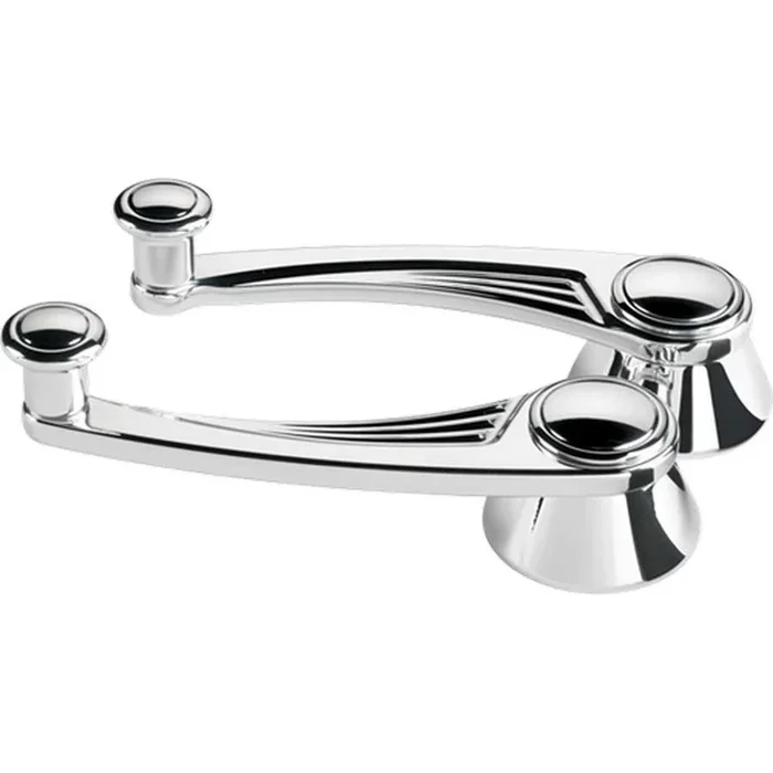 Billet Specialties Ball Milled Window Cranks – Polished – 1/2 in. Round Spline – (Set of 2)