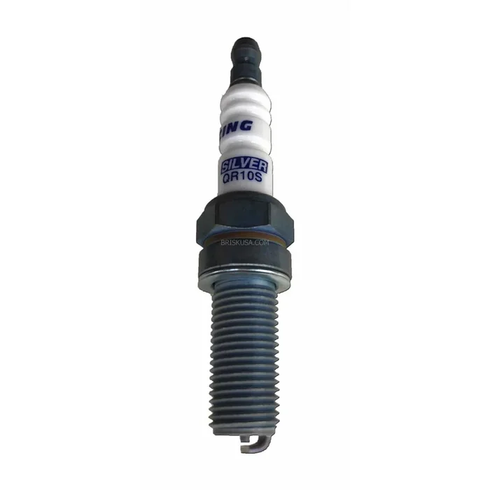 Brisk Silver Racing Spark Plug – 12 mm Thread – 26.1 mm R – Heat Range 10 – Gasket Seat – Resistor QR10S
