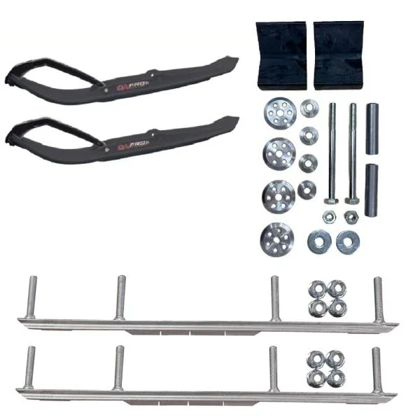 C&A Pro Black MTX Snowmobile Skis w/ 7.5″ Shaper Bars Complete Kit Arctic Cat 2016+ M-Series / Blast / Riot X