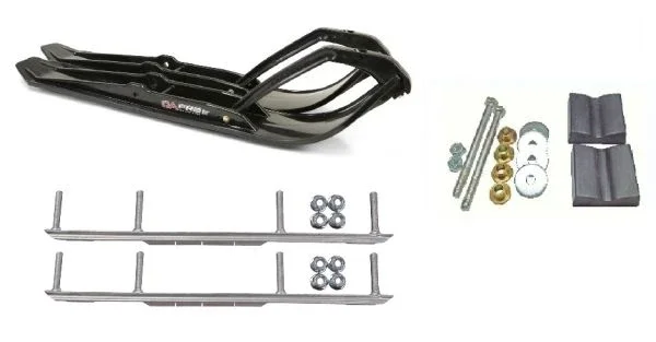 C&A Pro Black XPT Snowmobile Skis w/ 6″ Shaper Bars Complete Kit Arctic Cat 2012+ Viper 2014+ Except 2016 Procross