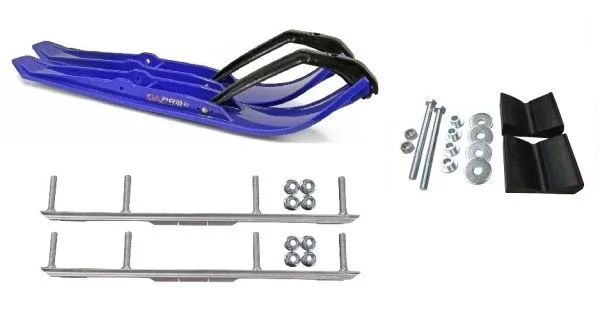C&A Pro Blue XPT Snowmobile Skis w/ 4.5″ Shaper Bars Complete Kit 2016+ Ski-Doo w/o T.S. Adjustable (excl. Summit)