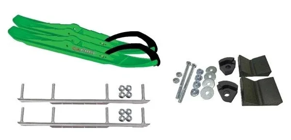 C&A Pro Green XCS Snowmobile Skis w/ 7.5″ Shaper Bars Complete Kit Ski-Doo T3 Summit