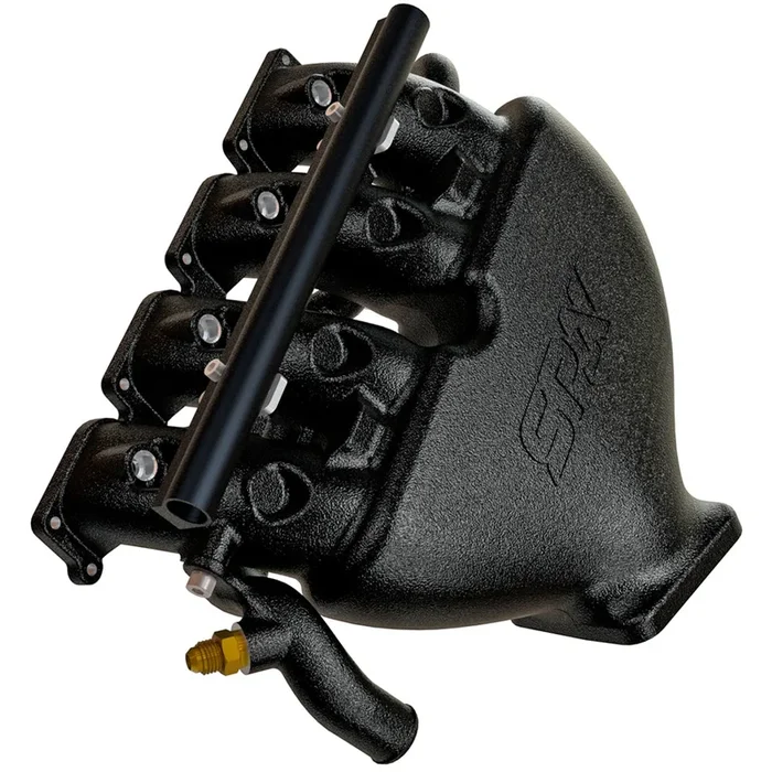 Cast Aluminum Intake Manifold for longitudinal VW/AUDI 1.8T with 4 injectors Fuel Rail Kit (without throttle bolt holes) Black