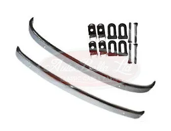 CLASSIC FIAT 500 FRONT & REAR BUMPER KIT PLUS FIXING BARS GASKETS BRAND NEW