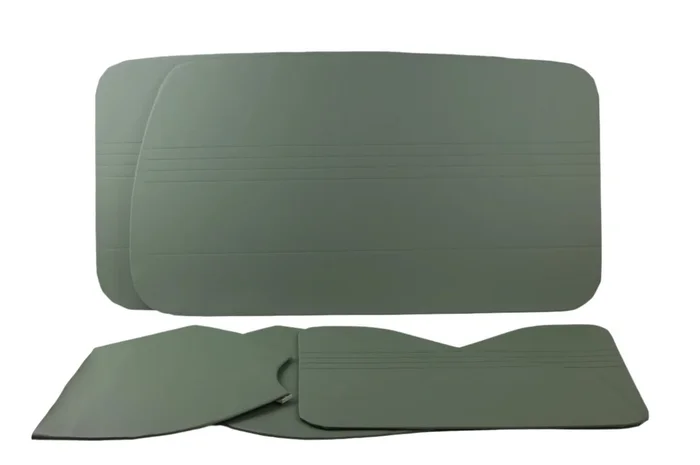 Classic Fiat 500 N D Complete Interior Door Card Panels Green Vinyl Kit