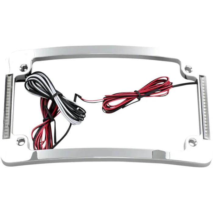 CUSTOM DYNAMICS 2030-0843 TF06-C Tri-Radius License Plate Frame with Flushmount LEDs Tri-Radius License Plate Frame w Flushmount LEDs – Chrome