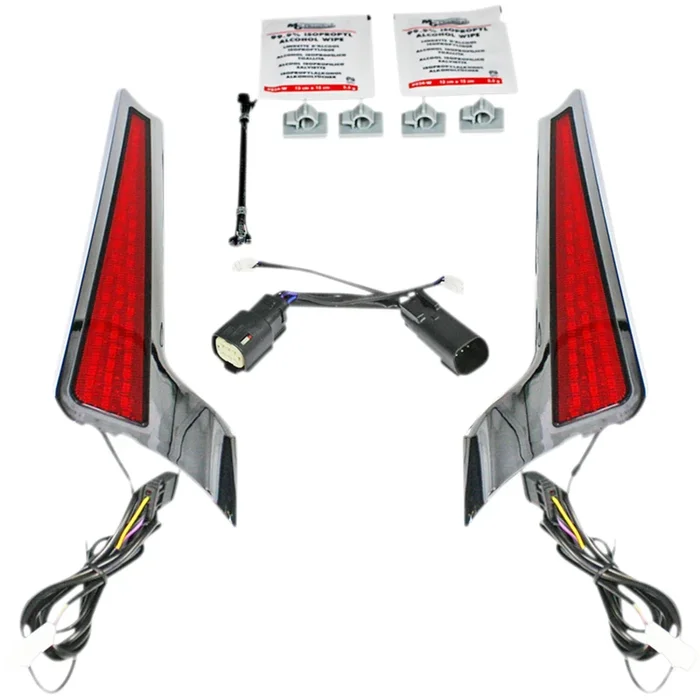 CUSTOM DYNAMICS 2040-2514 CD-FASCIA-BCMRC Fascia LED Panels – Fascia LED Light Panels – Chrome/Red