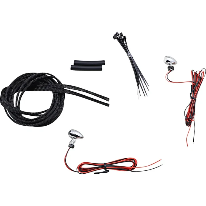 CUSTOM DYNAMICS 2040-2714 CD-MICRO-R-C Micro Bullet LED Turn Signals Micro Turn Signals – Red -Chrome