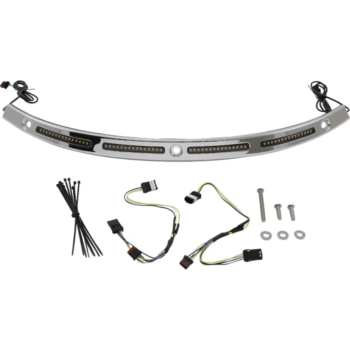 CUSTOM DYNAMICS 2040-2823 CD-WT2-SEQ-14-C Genesis® 4 Dynamic LED Batwing Windshield Trim – Sequential Turn Signals – Chrome
