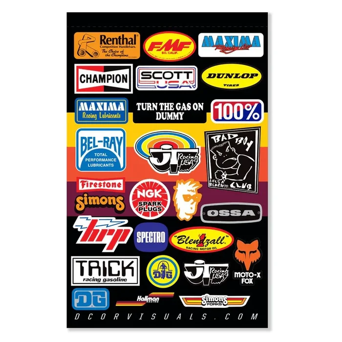 D-cor 862-4090122 40-90-122 DECAL SHEET THROWBACK MX 12MIL