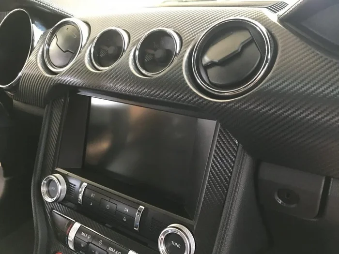 Dash Overlay Vinyl Kit (Black Carbon Fibre) for Mustang 2015-23 | #15FM_DOK_CF | Anchor Room
