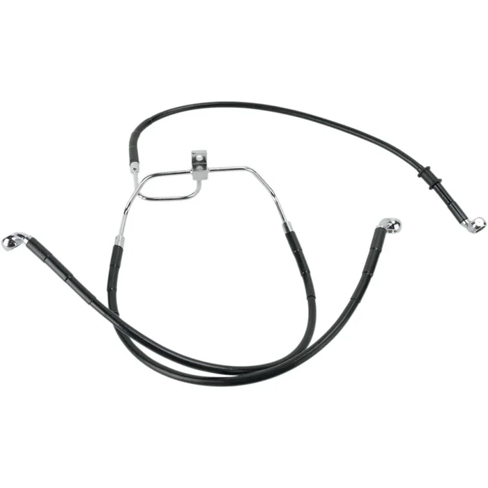 Drag Specialties +4 ” Brake Line – Front – Black Vinyl – FXDF08-17 1741-2908
