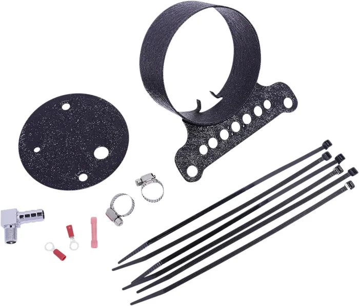 Drag specialties Single Gauge Bracket – Wrinkle Black Harley Davidson