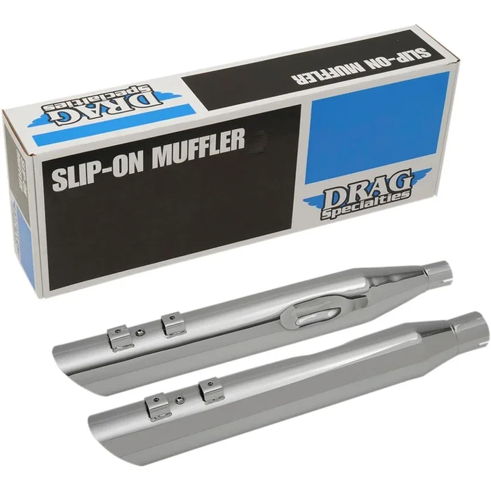 Drag Specialties Slashdown Slip-On Mufflers – Chrome – 3.5 ” – FL ’17-’19 [MPN: 1801-1185]