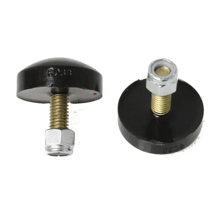 Energy Suspension Hyper-Flex Bump Stop – 0.688 in Tall – 1.625 in OD – 3/8 in Stud – Lock Nut – Black – Universal – Pair