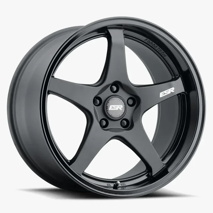 ESR Wheels APX5 18×8.5 5×100 ET30 Matte Black w/ Gloss Black Lip 88550030 APX5MBLK-BL