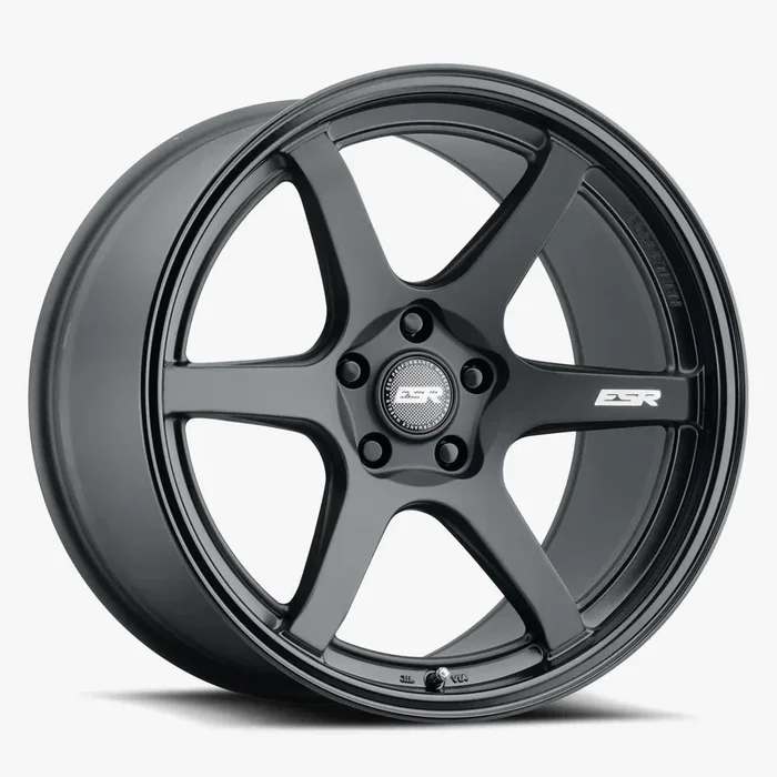 ESR Wheels APX6 18×9.5 5×120 ET35 Matte Black w/ Gloss Black Lip 89551435 APX6MBLK-BL 5X120