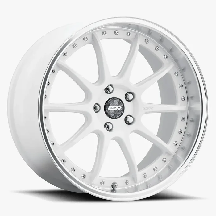 ESR Wheels CS12 19×9.5 5×120.6 ET22 Gloss White w/ Machined Lip 99551422 CS12WHT-ML 5X120.6