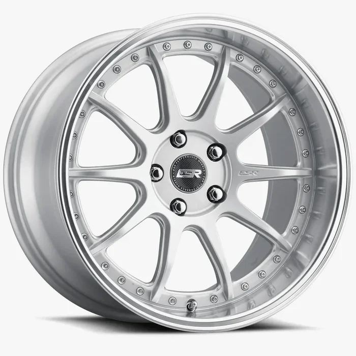 ESR Wheels CS12 19×9.5 Blank ET35 Hyper Silver w/ Machined Lip 99511135 CS12HS-ML
