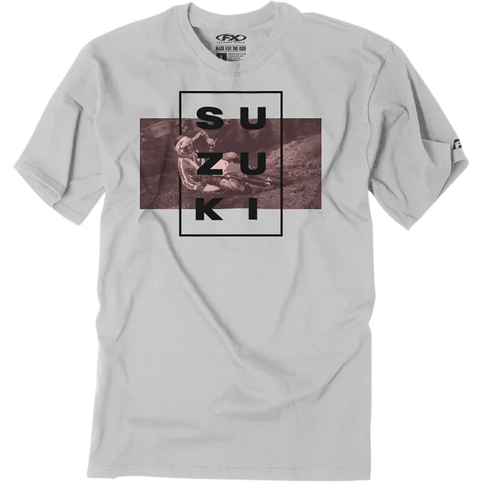Factory Effex Suzuki Rider T-Shirt – Gray – Large [MPN: 25-87404]