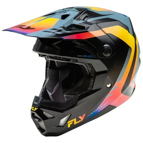 Fly Racing Formula CP Krypton Grey Black Electric Fade Motocross BMX Helmet XL