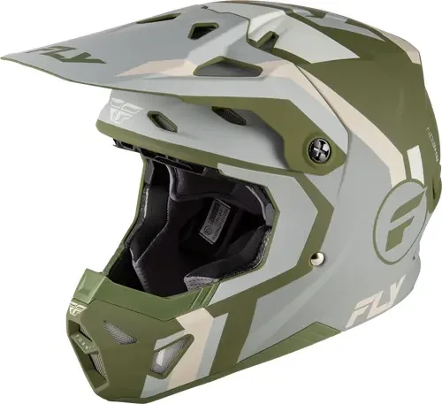 FLY RACING FORMULA CP SEAL HELMET MATTE STONE/KHAKI/OLIVE MD