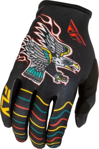 FLY RACING LITE AMERICANA GLOVES BLACK/RED/GOLD 3X