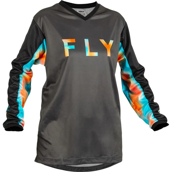 Fly Racing Women’s F-16 Jersey – Grey/Pink/Blue – XL 376-821X
