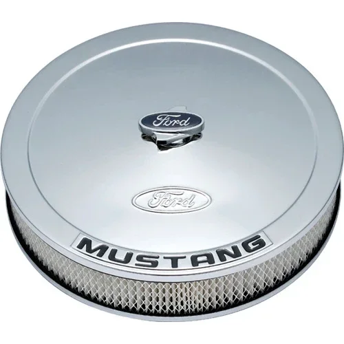 Ford Racing 13 in Drop Base Air Cleaner Assembly – 2.625 in Element – Black Ford Mustang Logo